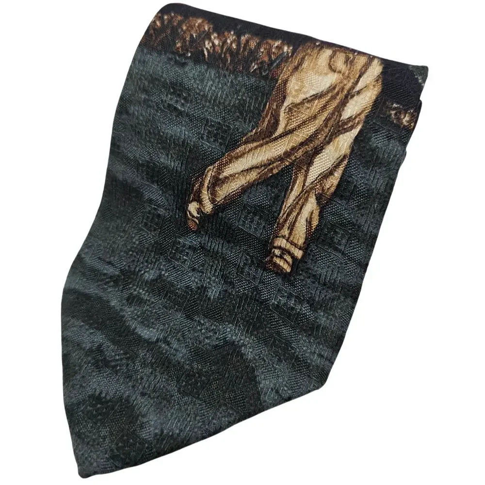 Hathaway Silk Tie Navy Blue Golf Golfer Novelty Polka Dot Print Geometric 56.25